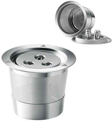 JOYSOG K Cup Reusable Coffee Pods for Ninja CFP201 CFP301 Dual Brew Pro Coffee Maker Machine Stainless Steel Refillable Filter Reusable Pod kit(Silver)