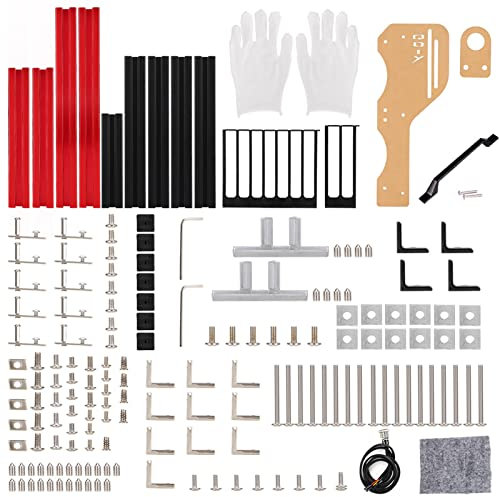 Gsycle ATX PC Case, M-ATX/ITX Open Frame Computer Case Computer Chassis Vertical Overclocking Case DIY Computer Motherboard Case Rack for Computer(Red)