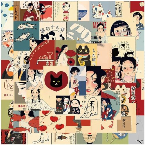 50 Stück Japanische Anime-Aufkleber, Klassische Gemischte Aufkleber, Wasserfeste Vinyl-Aufkleber, Cartoon-Anime-Aufkleber Für Koffer, Gepäck, Dekoration