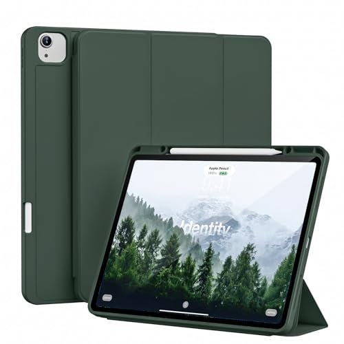 GKABXY Funda para iPad Air de 13 pulgadas 2024 M2, para iPad Pro de 12.9 pulgadas 2022/2021 6ª/5ª generación con soporte para lápices, funda protectora de TPU suave para iPad Air 13, compatible con