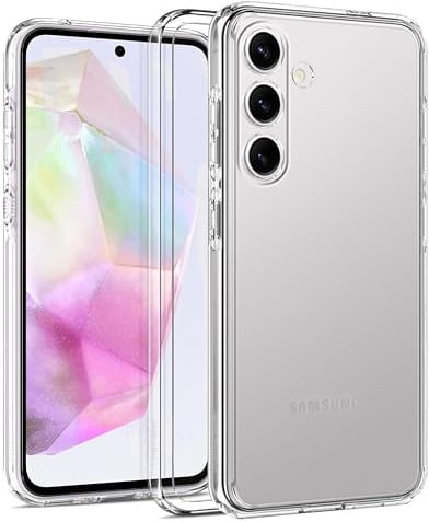 for Samsung Galaxy A35-5G Case Clear Protective Phone Cases Slim Transparent Anti Yellowing Cover Shockproof Military Grade Drop Protection for Samsung A35