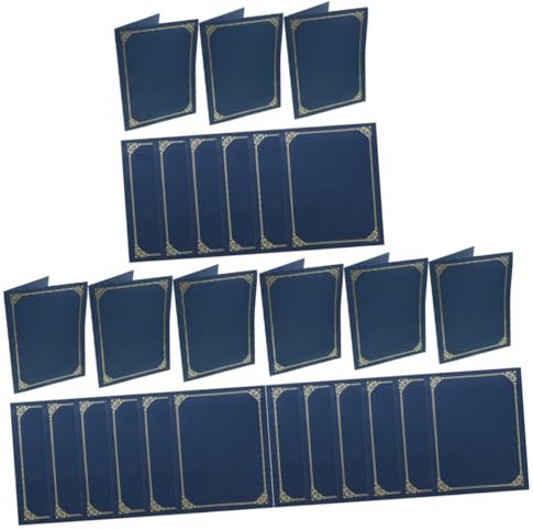 Operitacx 3 Sätze Zertifikatshülle Mappen Aktenmappe Zertifikatsablage Schnell Hefter Ordner Foto Trocken Abwischbare Taschen Karte Urkundenhülle Aus Papier Zertifikat Abdeckung 10 Stück * 3