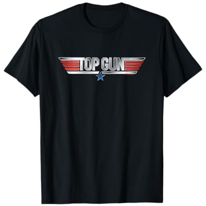 Top Gun klassisches Stahllogo T-Shirt