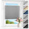Zarnan Plissee ohne Bohren Verdunkelung Thermo Plissee Klemmfix Grau B110 x H140 cm(BxH) plisseerollo Klemmfix 100% Blickdicht Jalousien for für Fenster innen Sichtschutz