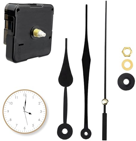 Tholire Silent Quartz Clock Mechanism Kit – Battery-Powered Clock Movement with Hands for DIY Wall Clocks, Repairs & Crafts | Precise & Non-Ticking | Easy to Install, Durable & Smooth Sweeping Motion