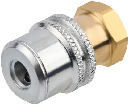 2pcs Raccord à Air Verrouillable, 1/4 FNPT Valve Fermée pour Manomètre de Gonflage et Compresseur d’Air
