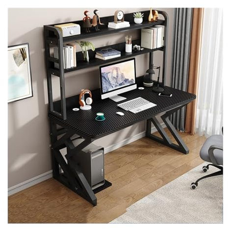 DTACBNEUZ PC Table Pc Table Desktop Home Desk Hutch All-in-one Table Combo Hole Board Study Gaming Table Bedroom Office Desk Work Desk(Black,80x60x170cm)