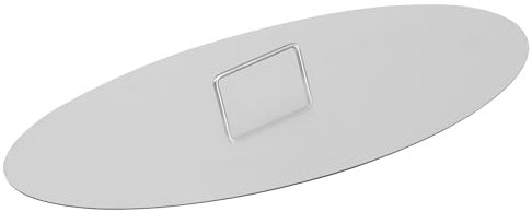 BBQ-Toro Edelstahl Feuerschalen Deckel für Ø 80 cm Feuerschalen | Silber | Abdeckung für Feuerschale | Abdeckplatte mit Griff, Feuerschalen-Deckel, Deckel für Feuerschalen