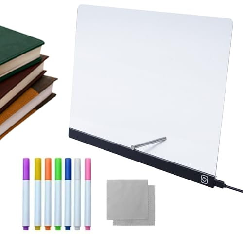 ycezw Tableta de escritura LCD, pizarras acrílicas de borrado en con luz, bloc de notas brillantes, creativas, juegos de práctica regrabables para deportes, entretenimiento, aprendizaje en casa