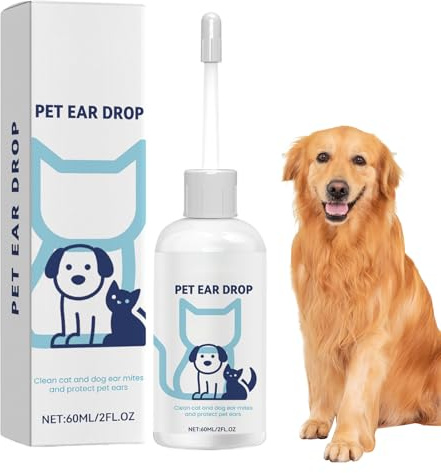 Hund Ohrenreiniger, Katzen Ohrentropfen, 60ml Ohrenpflege Gegen Ohrenschmalz Für Haustiere, Natürliche Geruchskontrolle Waschmittel Für Kleine Mittelgroße Große Reisegröße Pflege