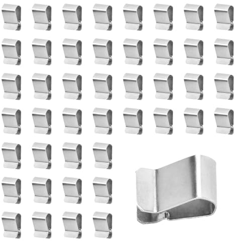 45 Stk Rostfreier Stahl Feder U Klammer,Solar Drahtklemmen,Edelstahl Rostfrei U Klammer,Für Lichtschachtabdeckungen,Gitter Kabelbefestigung,Kellerschachtabdeckungen,Befestigungs Clips,Wiederverwendbar