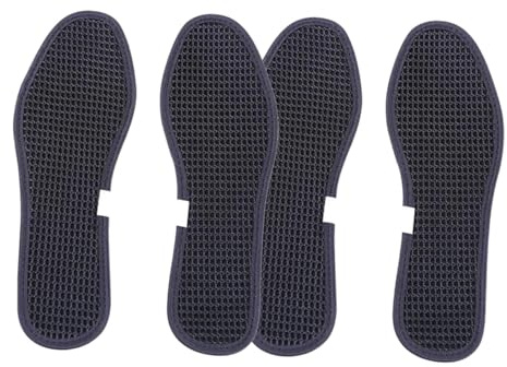 CLISPEED 2 Paar Einlegesohlen Bambuskohle Größe 45 Schwarz Schuhpolster Fußpflege Kissen Geruchshemmend Atmungsaktiv Für Sport Alltag