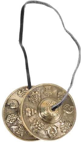 MAGICLULU Handgefertigte Kupferbecken Trommel Percussion Instrument Yoga Meditationsglocke mit Langanhaltendem Klang Leicht Tragbar Vielseitig Nutzbar für Spirituelle Praxis und Entspannung