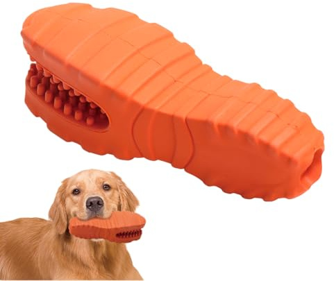 Hunde Zahnbürsten Spielzeug - Quietschendes Leckerli Spielzeug - Kauspielzeug Aus Mit Zahnbürsten-Funktion - Für Mittelgroße Und Große Hunde & Aggressive Kauer Zum, Beißen Und Spielen