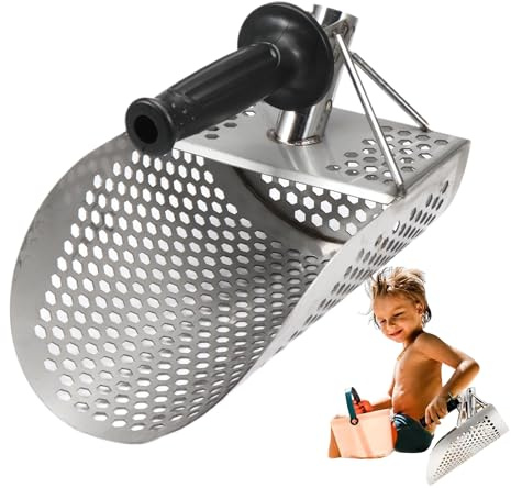 Stainless Steel Shovel: Metal Detector Shovel, Fast Heavy Duty Sieving Treasure Digging Tool, Durable Outdoor Detection Equipment, Beach | Par Digging