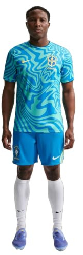 Nike Men's Brasilien Academy Pro Nike Dri-fit Kurzärmeliges Pre-Match-fußballoberteil Für Herren Pre-Match Soccer Top