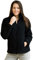 ENGEL Jacke Merino Wollfleece Damen, 34-36/34/36, schwarz Melange