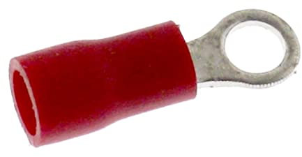 Lumonic 25x capocorda ad anello M3 parzialmente isolato 0,5-1,5mm² I capocorda ad anello rosso I set di capocorda, capocorda ad anello M3, capocorda a