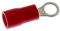 Lumonic 25x capocorda ad anello M3 parzialmente isolato 0,5-1,5mm² I capocorda ad anello rosso I set di capocorda, capocorda ad anello M3, capocorda a