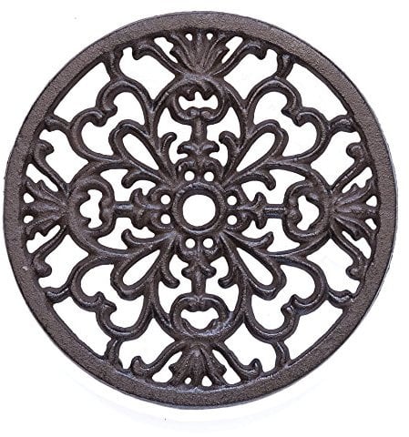 Marvells Cast Iron Decorative Round Circular Kitchen Trivet