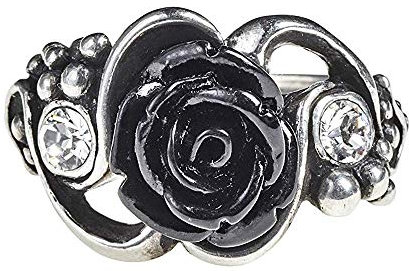 Alchemy Gothic Bacchanal Rose Ring Frauen Ring silberfarben S Hartzinn Gothic, Rockwear