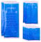 Relaxdays 16 x Kühlpads Gel im Set, Erste Hilfe, Kühlpacks wiederverwendbar, 3 Größen, Kalt-Warm Mehrfachkompressen Sport, blau