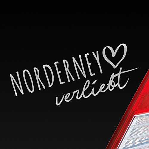 Hellweg Druckerei Norderney verliebt Herz Insel Nordsee Liebe Car Auto Aufkleber Sticker Heckscheibenaufkleber