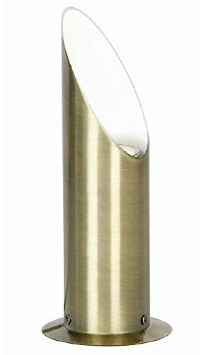 Antique Brass Vintage Retro Up Light Spot Floor & Table Light | Wall Uplighter | 1 x GU10 Lamp Bulb Required (Not Included) | Lounge - Office - Bedroom | UK 3 Pin Plug | Inline Switch Operated