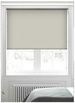 Aprica Blackout Made to Measure Roller Blinds - Easy Fit Roller Blinds for Windows and Doors - Thermal Blinds Fabric with Child Safety Pull Cords (Natural, Width 120cm - Drop 160cm)