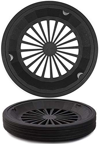 Sedmoon Reusable Plastic Paper Plate Holders 24 Pack 10 Heavy Duty Plastic Paper Plate Holder (Black)