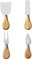 Cheese Knife Gift Set 4PC Stainless Steel Wood Handle, Hard & Soft Cheese Slicer,Cheese Tools Kitchen Accessories Set for Parties Serving Fork, Cheese Spreader