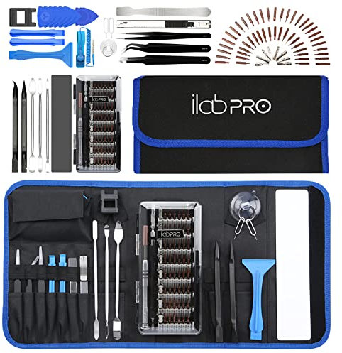 ilabPRO 90 Piece Precision Screwdriver Set Toolkit with Magnetic Micro Screwdriver and bits for Phone, Tablet, Laptop, PC, Watch and Glasses Repairs