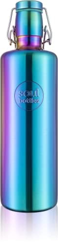 soulbottles steel light • Utopia • 1,2 l • einwandige Trinkflasche aus Edelstahl • plastikfrei, nachhaltig, auslaufsicher