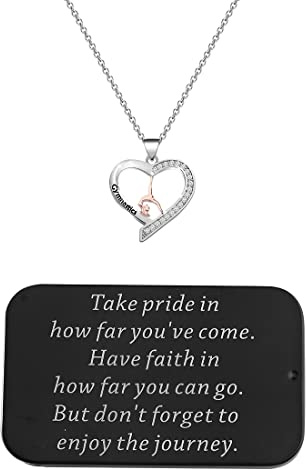 ENSIANTH Gymnastik-Halskette, Geschenk für Turner, Geschenk, Gymnastik, Charm-Halskette, Gymnastik-Anhänger, Schmuck für Turner-Team, Damen, Mädchen, mit inspirierender Box, Edelstahl Kupfer