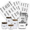 168 Preprinted Pantry Labels, Prefdo Modern Waterproof Food Name Clear Script Label Stickers for Kitchen Organization Jars & Canisters（White）