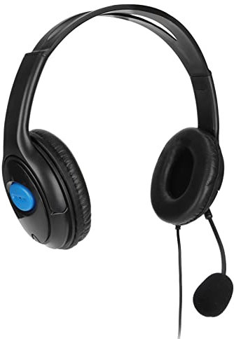 Zunate Gaming-Headset, 3,5-mm-Stereo-Gaming-Headset mit Noise Cancelling-Mikrofon, Einziehbare Weiche Ohrenschützer, Over-Ear-Kopfhörer für PC Laptop PSP Phone Tablet