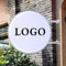 Futchoy Light Box, ø50cm LED Doppelseitige runde Leuchtschilder, Außenbeleuchtung LED Aussenleuchte Logo Anzeige Leuchtbox Set, LED Leuchtschild Wasserdichte für Restaurants,Geschäfte (ø 50cm)