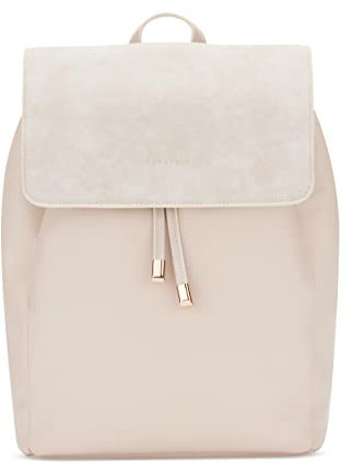 Expatrié Rucksack Damen Elegant Beige - Estelle - Moderner Kleiner Tagesrucksack für City, Business & Uni - Kunstleder Damenrucksack Klein - Wasserabweisend