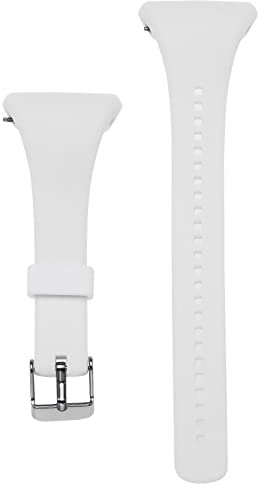 EMSea Silikonarmband Kompatibel mit Polar FT4 FT7 Fitness Tracker Verstellbares Uhrenarmband Smartwatch Schnellverschluss-Armband für 160~230 Mm Handgelenkgröße Weiß