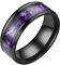 Tonsee Accessoire Reifrock 2 Ringe 190 Edelstahl-Angst-Ring für Frauen Männer Größe 6 13 Breite 8 mm 6 Farbe Exquisiter Ring schwarz sandgestrahlt Ringen Shirt (Purple, 12)