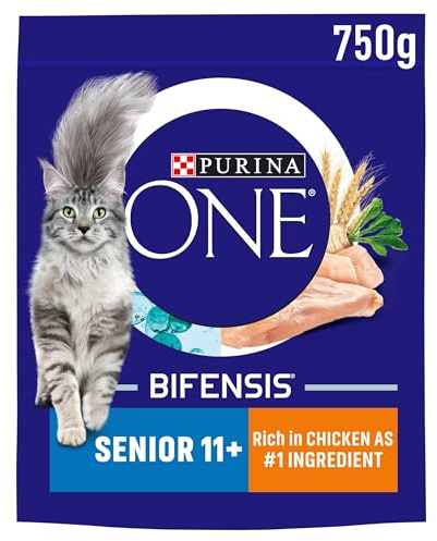Purina One Senior 11 plus Dry Cat Food Chicken 750g