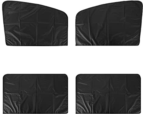 4 Piezas Parasol Magnético para Coche - Protección UV y Privacidad Personal - Ventana Lateral y Trasera - Malla para Bebé y Adulto