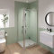 Luxura® 800 x 900mm Pivot Shower Enclosure Door Screen for Wet Room Cubicle Enclosures, 6mm Toughened Safety Glass, Framed, Polished Chrome
