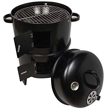 BEKORE DIY Smoker BBQ Grill Round Charcoal Stove Outdoor Bacon Portable Barbecue Grills