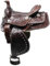 CHALLENGER Westernsattel aus Leder, 15,2 cm, dekorativer Sattel mit Blumenprägung, 6801BR