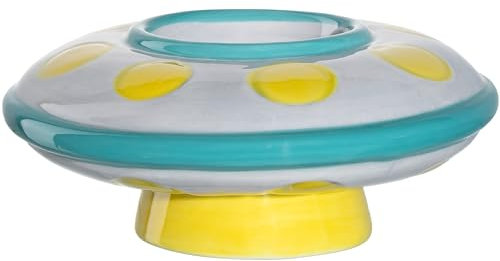 LEONARDO Bambini Avventura Huevera para niños – Divertida huevera de cerámica – Compatible con la serie del mundo – Apto para lavavajillas resistente – Huevos infantiles UFO multicolor, 077405