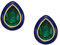 Fossil Boucles d'oreilles Femme Candy Jewels pierres de verre émaillées bleu vert, JA7195710