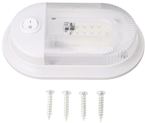 Dimmbare Deckenleuchte, 10 Bis 24 V, 4000–4500 K, RV-LED-Deckenleuchte, 720 Lm, Einzelkuppel-Deckenleuchte, Kuppelleuchte mit Schalter für Anhänger, Wohnmobil, für Schlafzimmer,