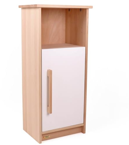 Holzspielzeug Peitz Beistellschrank aus Holz | Passend für Kinderküche & Küchen-Block | Mit Tür und Ablagefach