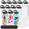Joyclub 12 Pack Sublimation Water Bottle Blanks Bulk 20 oz Sublimation Tumblers with Handle Lids and Straws Skinny Straight Stainless Steel Cups DIY Gift